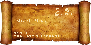Ekhardt Uros névjegykártya
